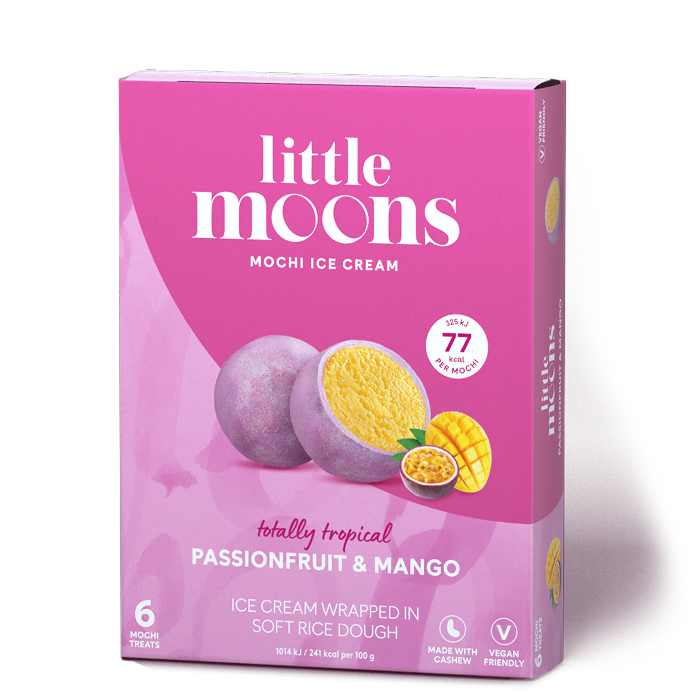 Vegan Passionfruit & Mango Mochi Ice Cream - Little Moons
