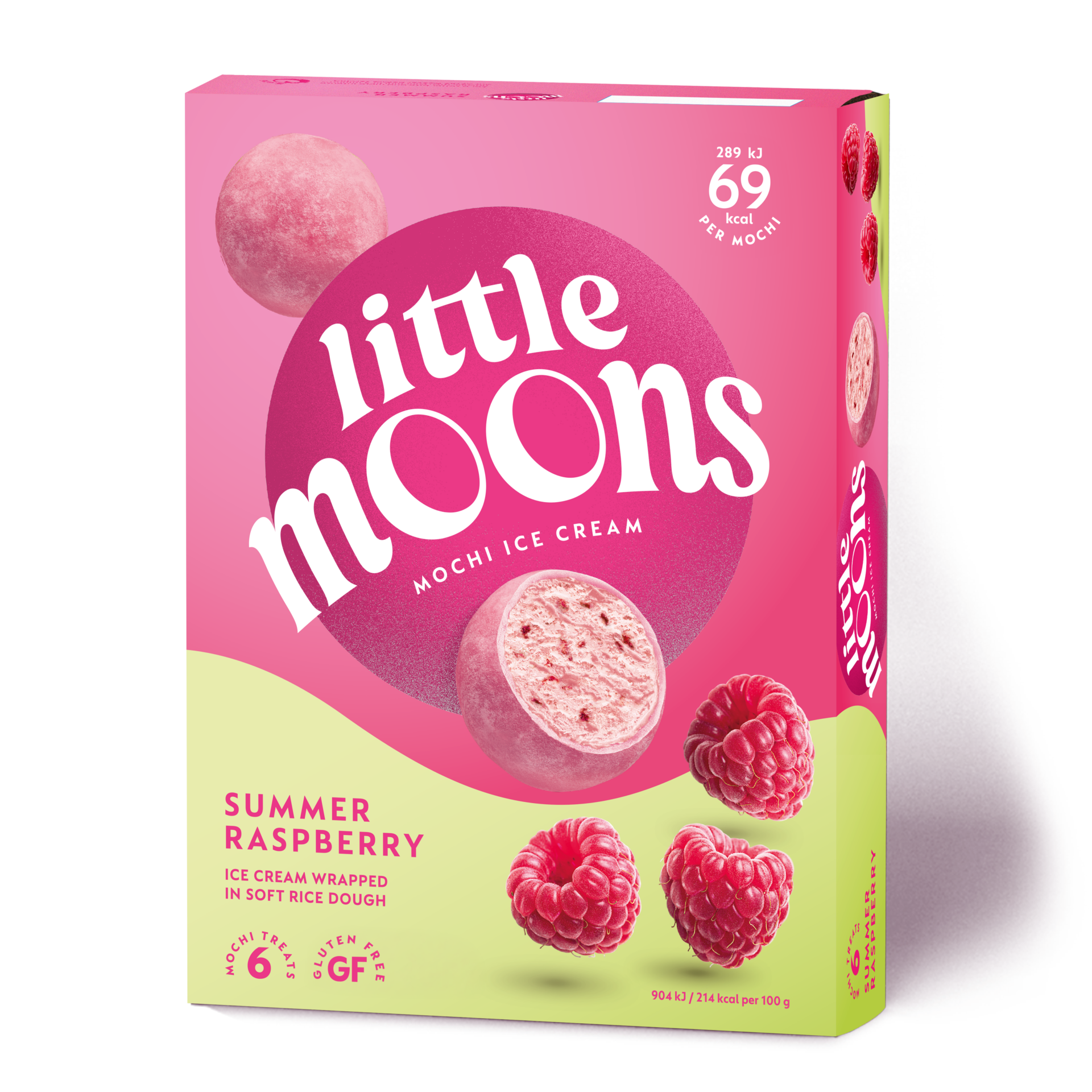 Moon Raspberry Candy Ice Cream - Little Moons