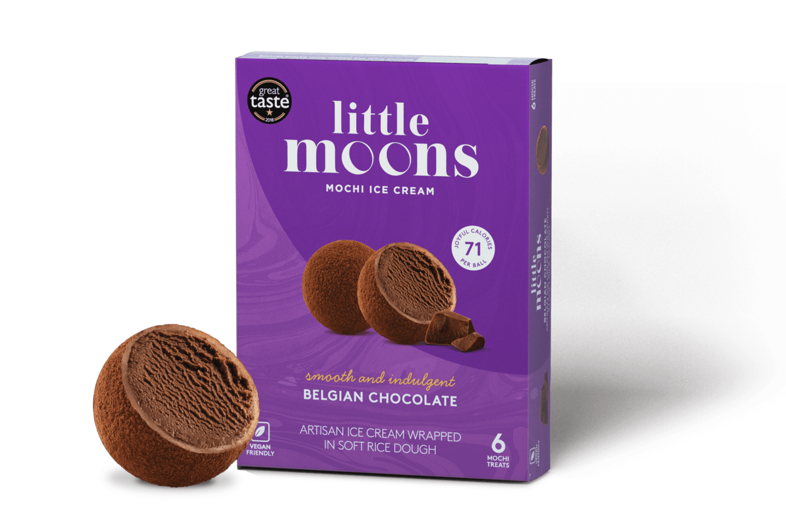 Vegan Belgian Chocolate Mochi Ice Cream Little Moons